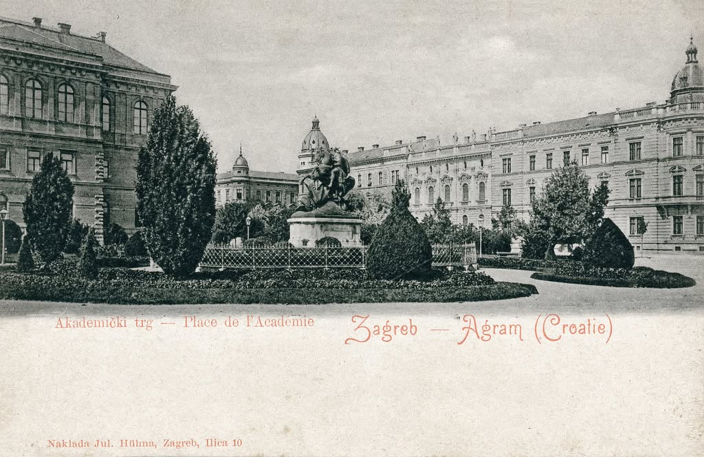Akademički trg (današnji Trg Josipa Juraja Strossmayera) 1899. godine